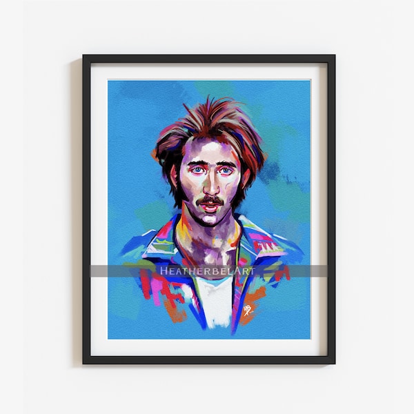 NICOLAS CAGE - Raising Arizona - H.I. "Hi" McDunnough - The Rock - Face/Off - Con Air - Moonstruck - Mandy - Original Art Print