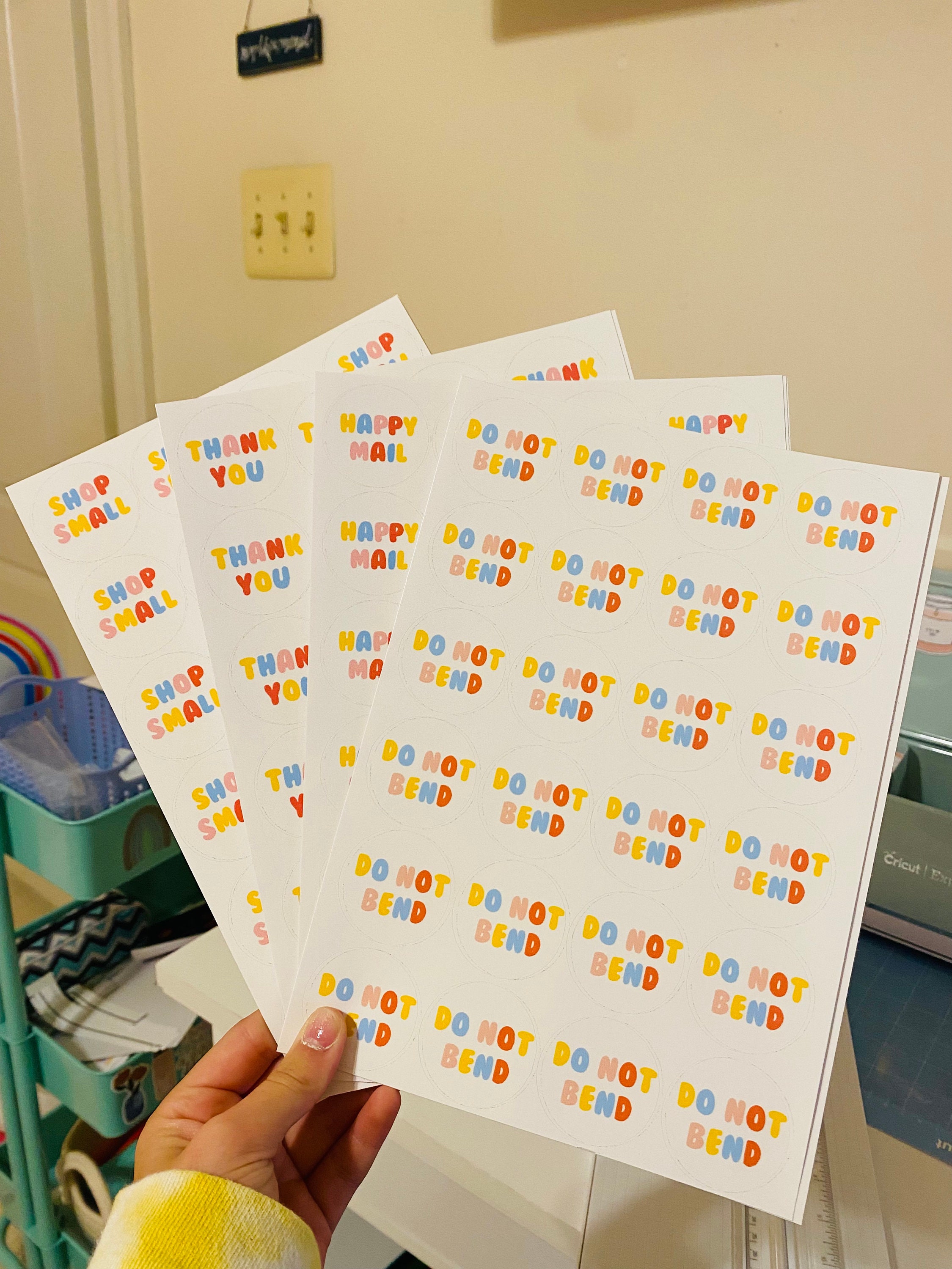 Set of 4 packaging sticker sheets Etsy