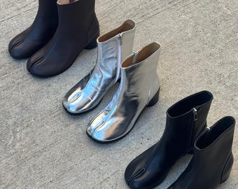 Antique Victorian Soft Black Leather Lace up Ankle Boots Size 6.5