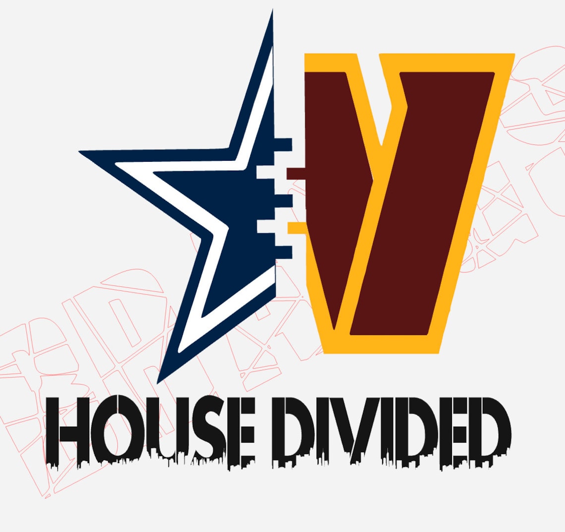 House Divided Commanders and Cowboys Etsy