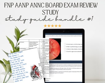 FNP AANP ANNC board exam review study guide bundle #1 Family Nurse Practitioner Exam pdf instant digital download np review packet
