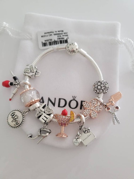 Pandora Bracelet With Silver and Rose Gold Themed - Etsy