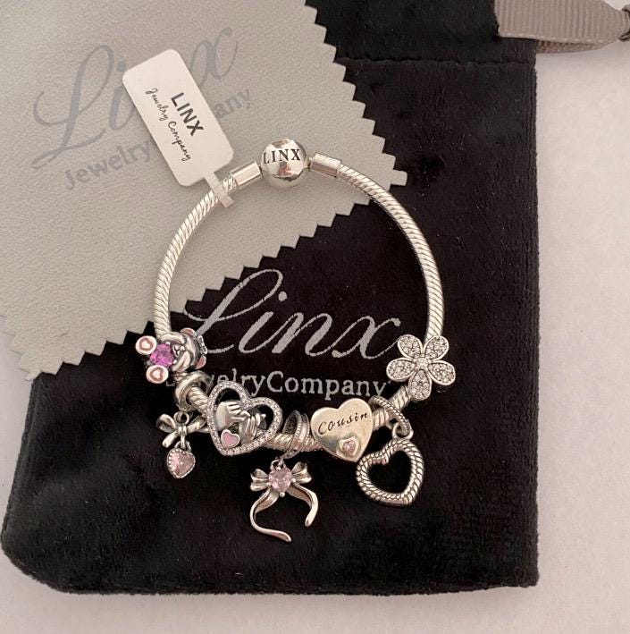 Linx シルバー スネークチェーンブレスレット カズンテーマチャーム