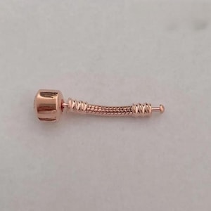 Rose Gold Universal Extender for Charm Bracelet with Barrel Clasp