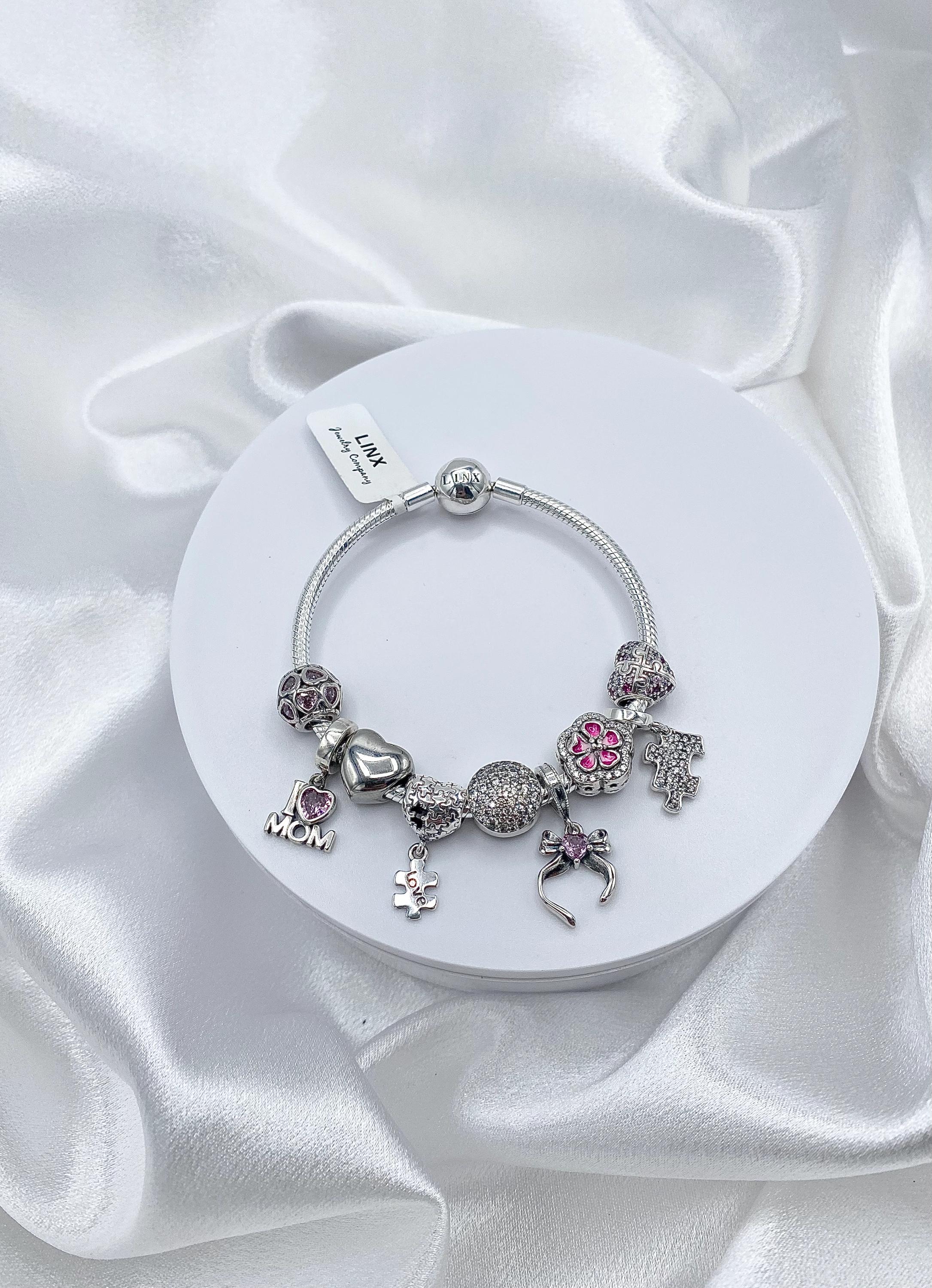 Linx Bracelet With Autism Mom Themed Charms 925 Sterling Silver - Etsy