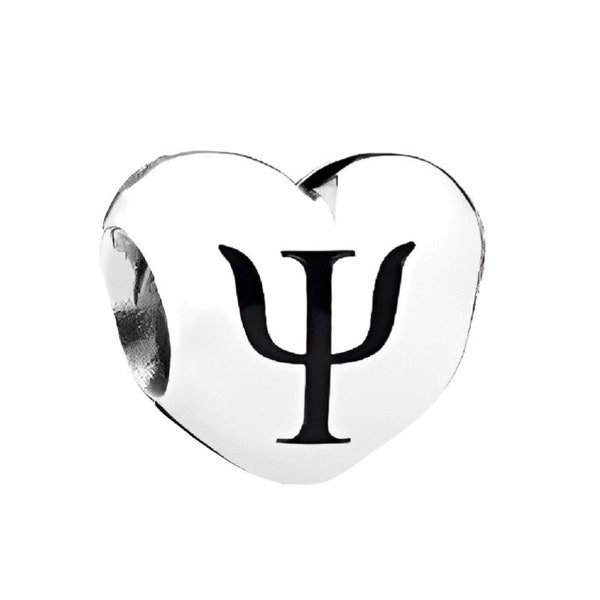 Psychology Heart Charm 925 sterling silver