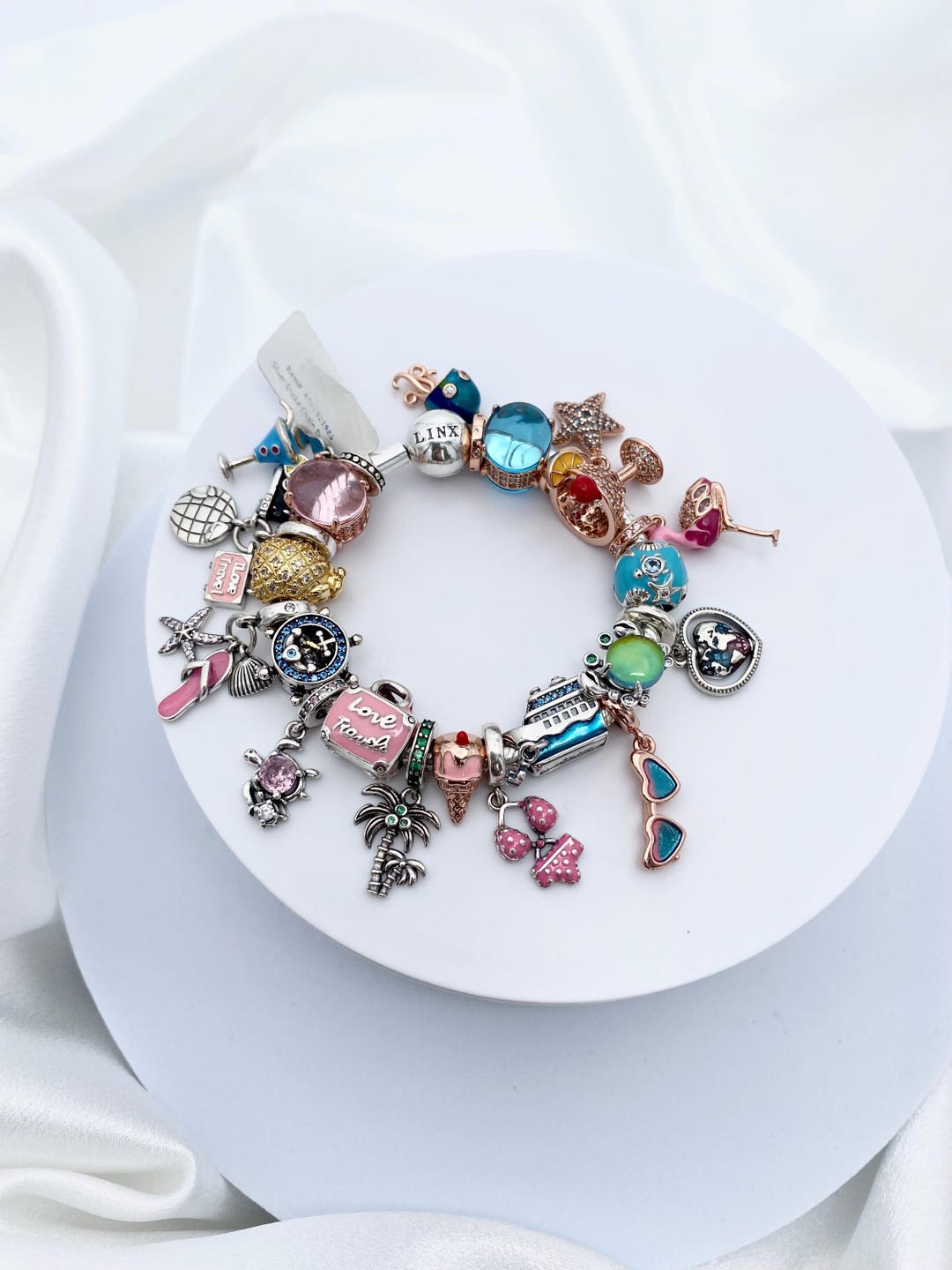 Linx Sterling Silver Charm Bracelet: Cruise Theme - Etsy