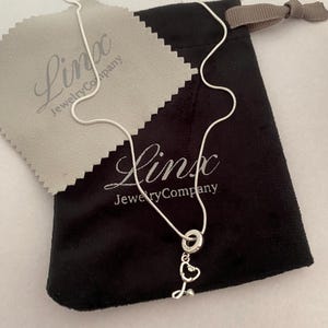 22 in Silver Necklace with Nurse Doctor Stethoscope Charm 925 sterling silver
