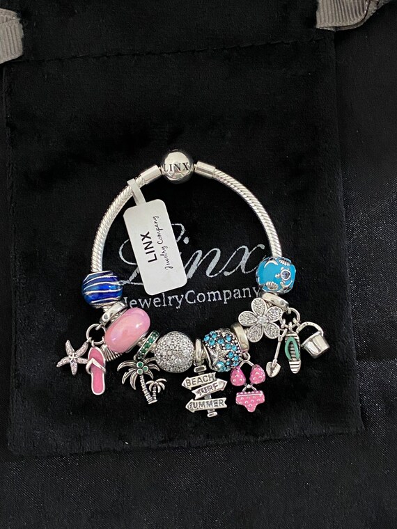 Linx Snake Chain Bracelet With Beach and Summer Themed