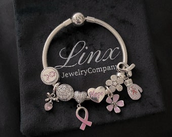 Linx Bracelet with Cancer Survivor Themed Charms