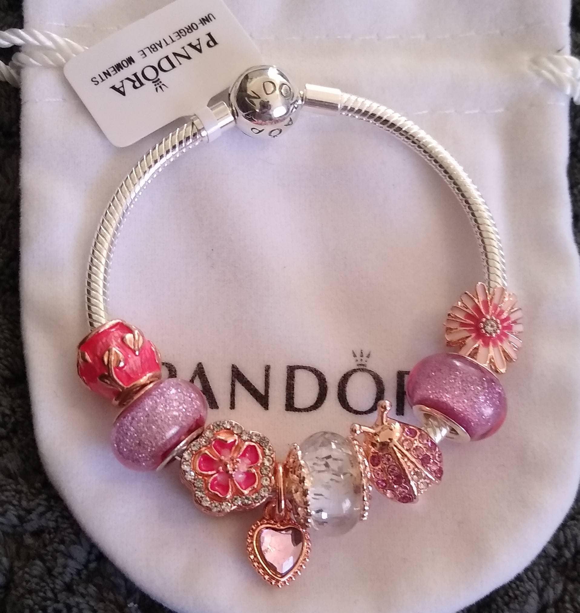 Pink and Rose Gold Charms | Etsy