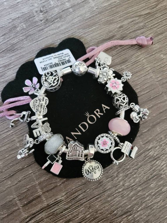 Tot ziens koken Hou op Pandora-armband met bedels met roze vrouw als thema - Etsy België