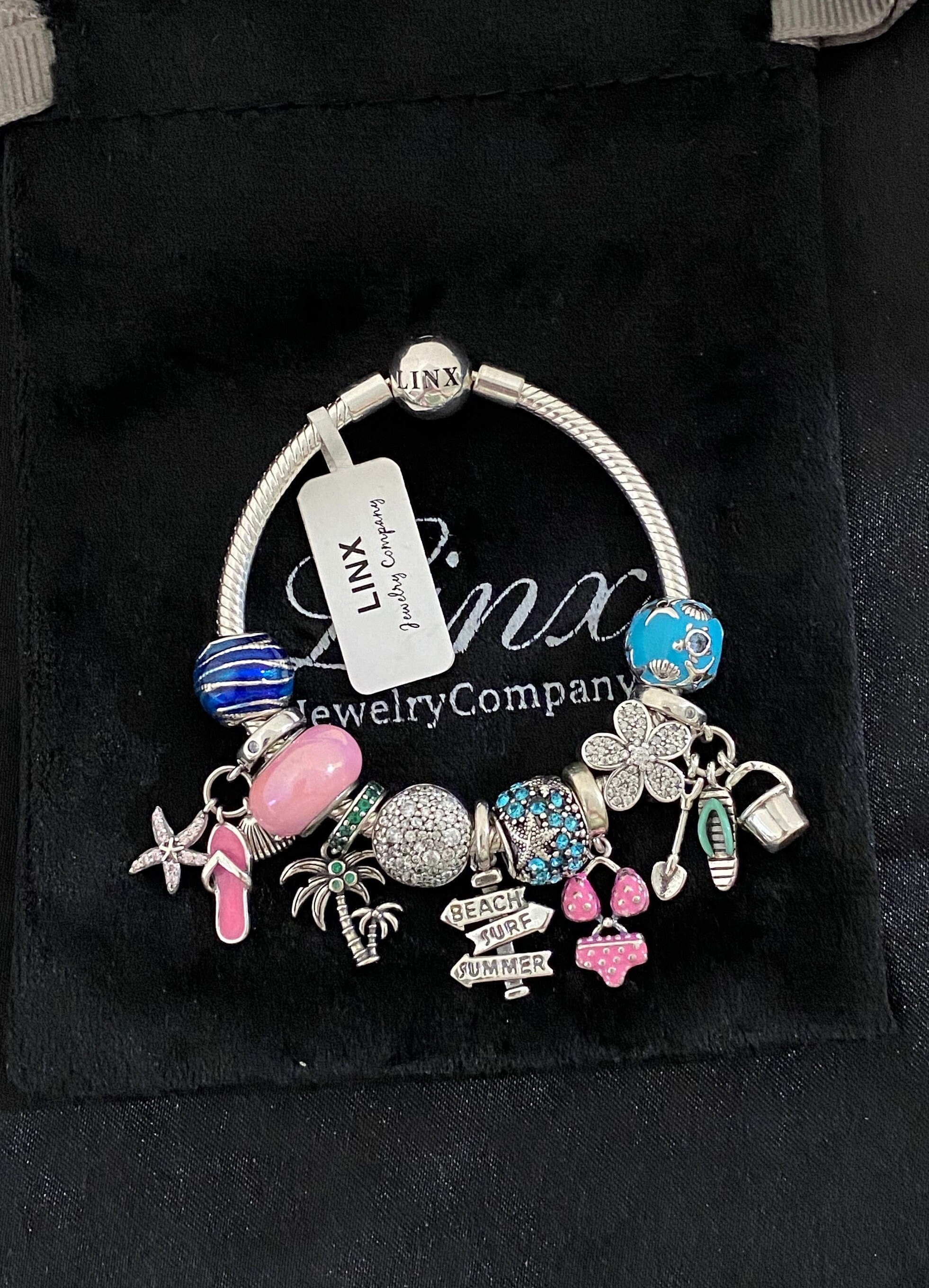Linx Snake Chain Bracelet With Beach and Summer Themed