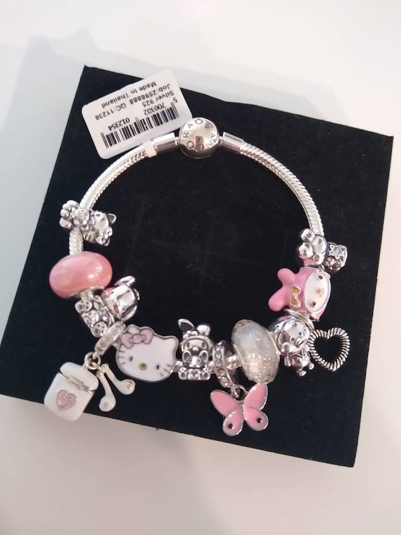 Leuren bagageruimte Kwijting Pandora Bracelet With Kitty Themed Charms - Etsy