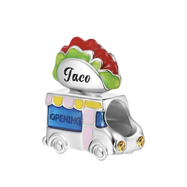 Street Tacos Charm 925 sterling silver