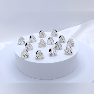 Familienmitglied Herz Charms 925 Sterling Silber
