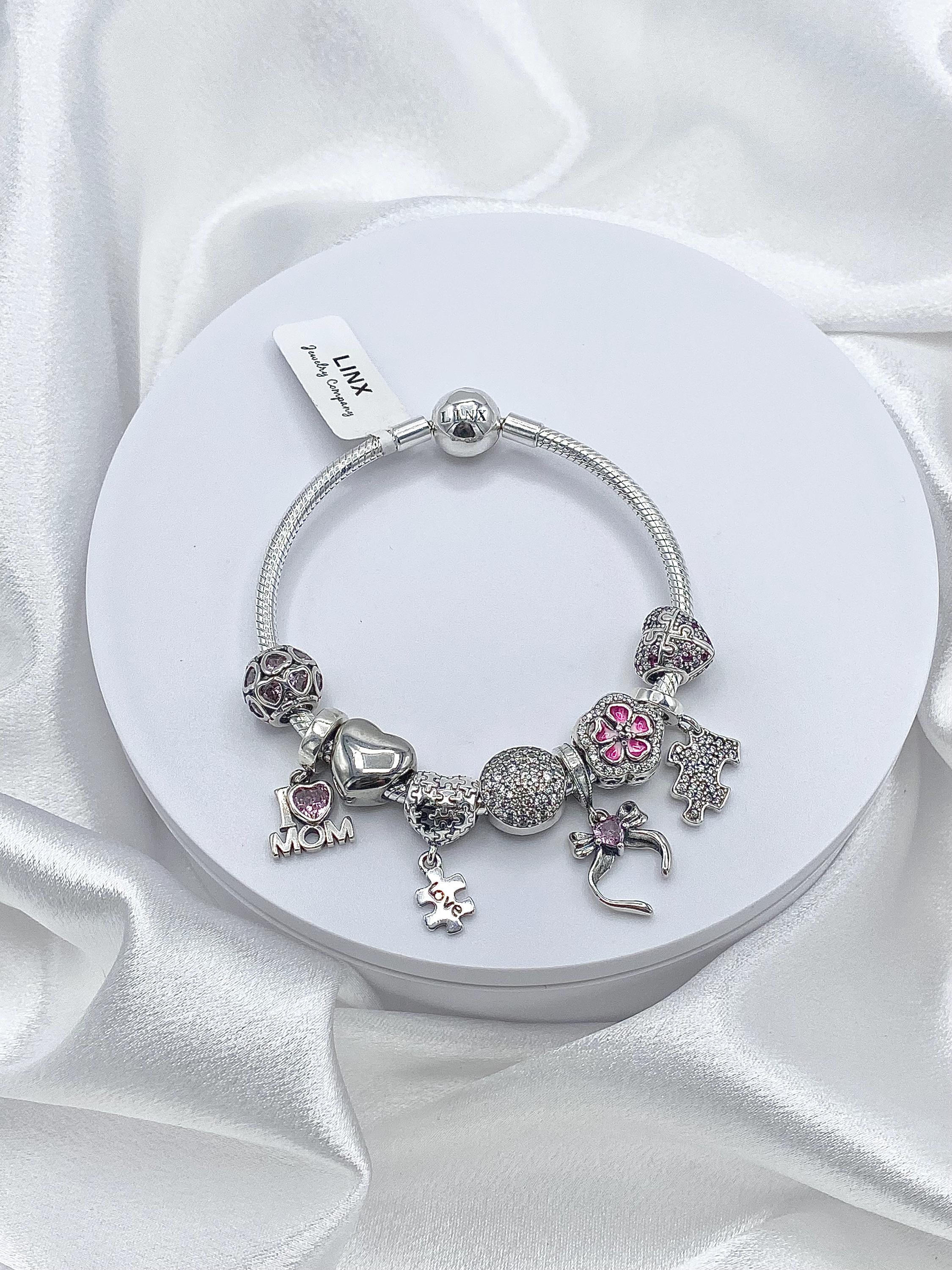 Linx Bracelet With Autism Mom Themed Charms 925 Sterling Silver - Etsy