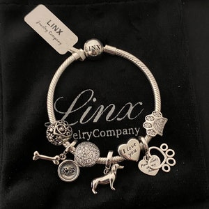 Linx Bracelet with Dachshund Weenie Dog Themed Charms
