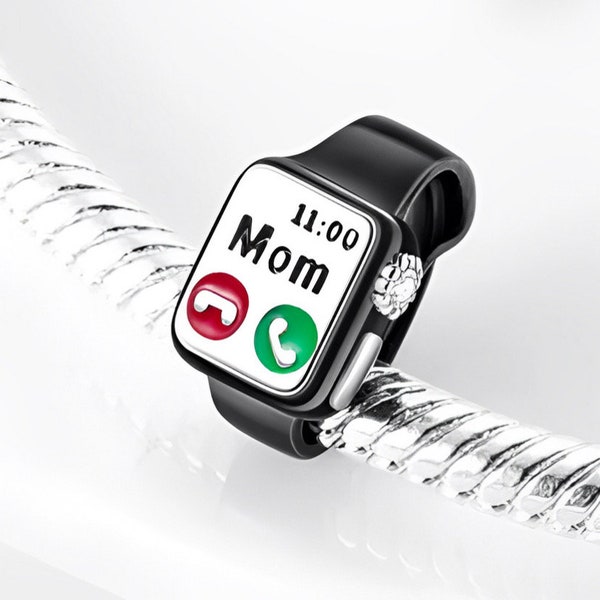 Mom Calling Smart Watch Charm 925 sterling silver