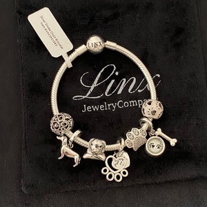 Linx Bracelet with Dachshund Weenie Dog Themed Charms