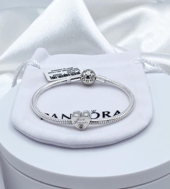 PANDORA ブレスレット スネークチェーン チャーム3個付き箱無し パンドラ モーメンツ スムース スネーク チェーン チャーム