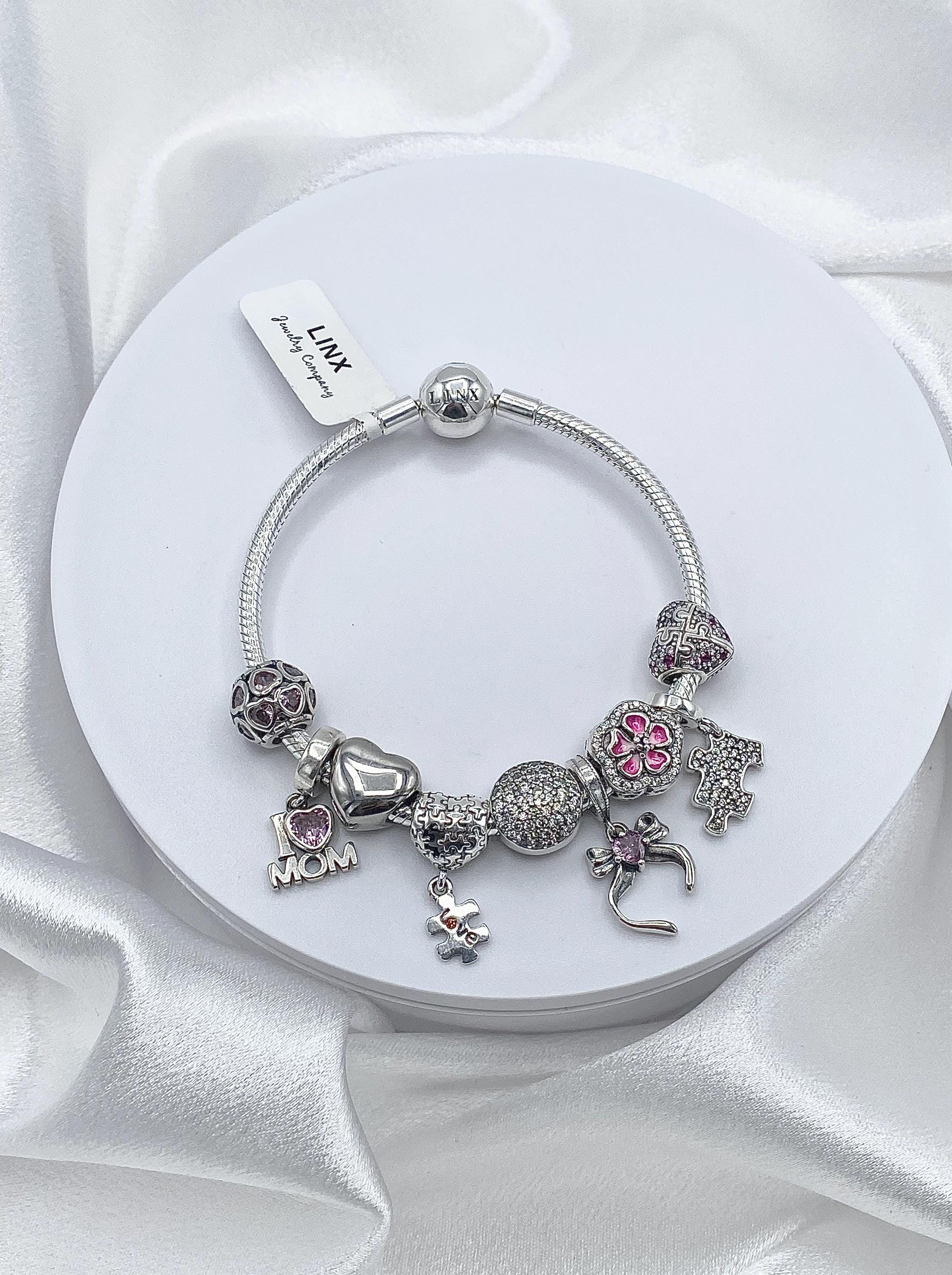 Linx Bracelet With Autism Mom Themed Charms 925 Sterling Silver - Etsy