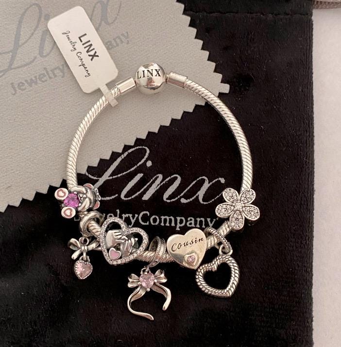 Linx シルバー スネークチェーンブレスレット カズンテーマチャーム