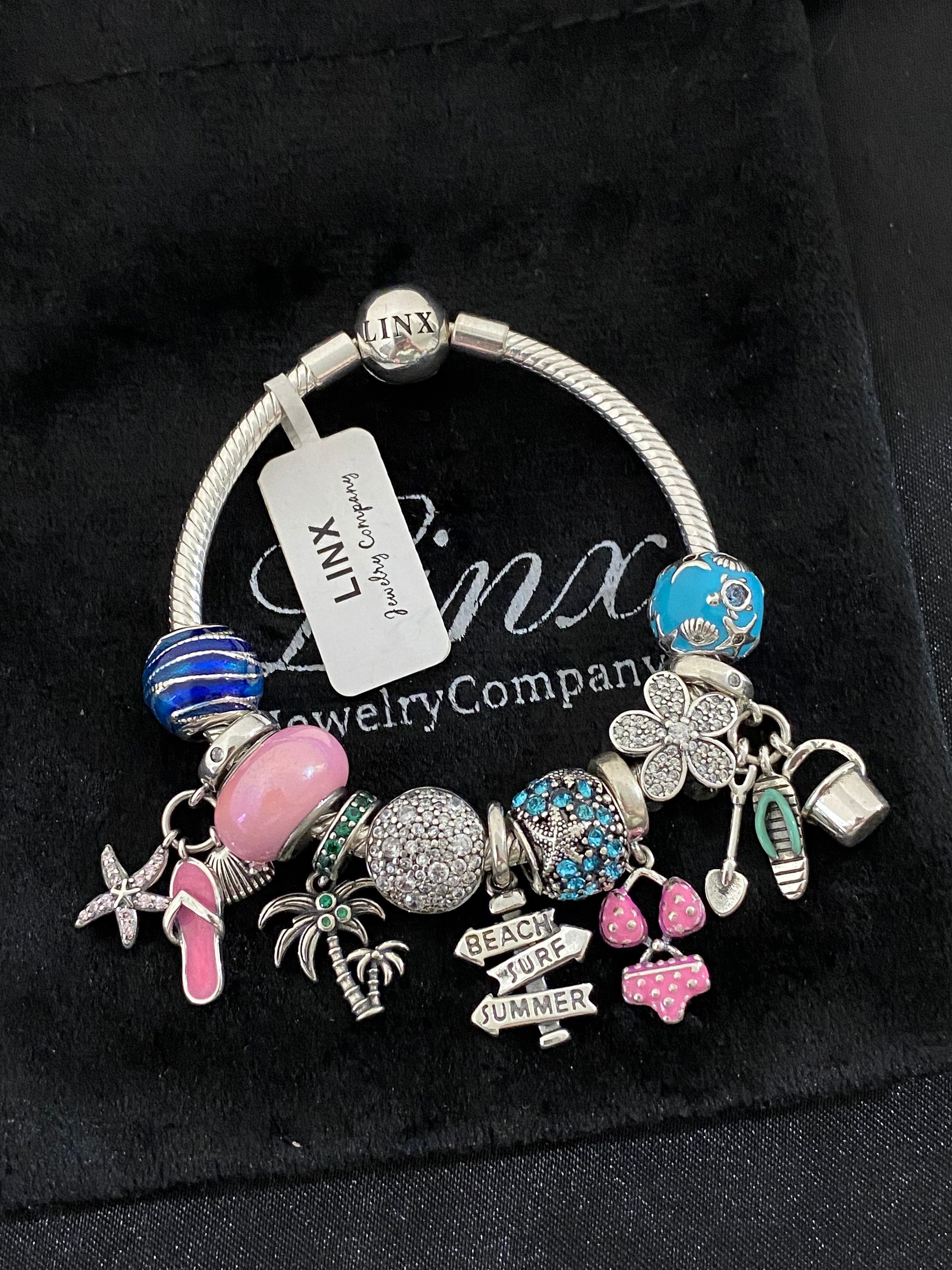 Linx Snake Chain Bracelet With Beach and Summer Themed