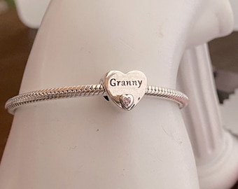 Granny Heart Charm 925 sterling silver