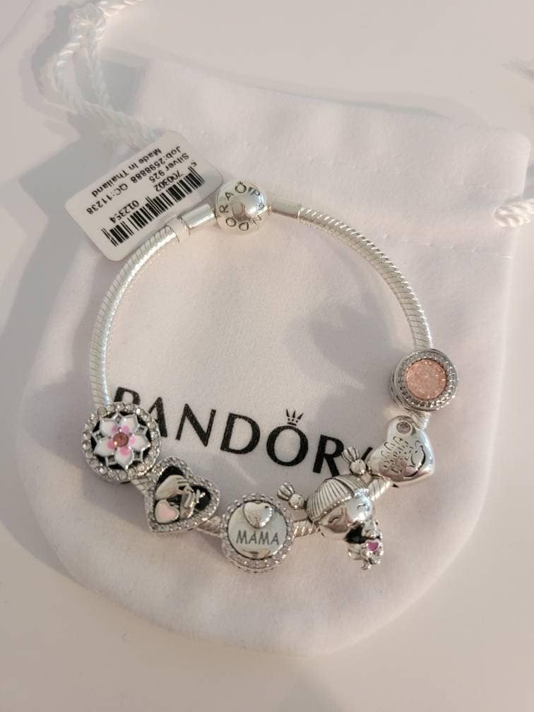Pandora Bracelet With Mother of Daughter Themed Charms - Etsy