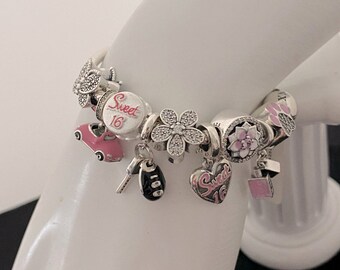 European Sweet 16 Cupcake Charm Bead – Fits Pandora & Snake Chain Bracelets, Zinc Alloy - View #9