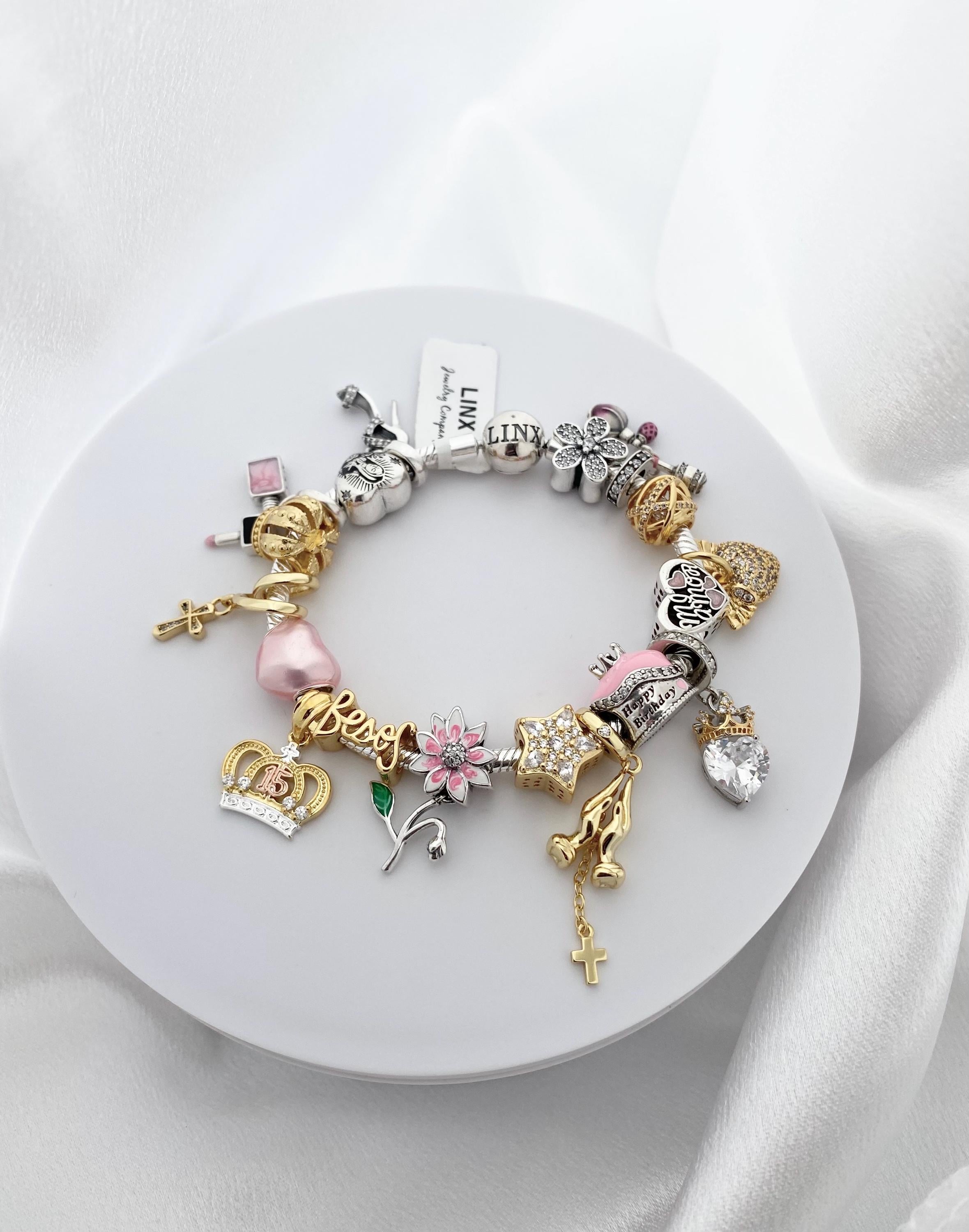 Linx Sterling Silver Charm Bracelet: Religious Daughter