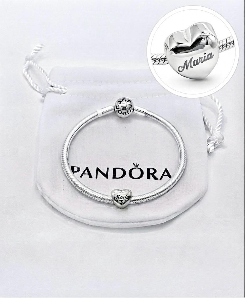 PANDORA ブレスレット スネークチェーン チャーム3個付き箱無し パンドラ モーメンツ スムース スネークチェーン チャームブレスレット