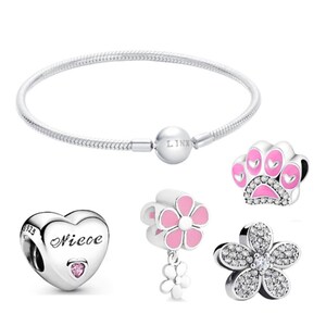 Linx Schlangenkette Armband mit Nichte Themed Charms
