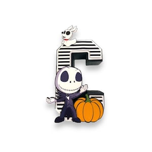 Large Nightmare Christmas 3D Letters Birthday Decoration Jack & Sally 3D Letters. Before Christmas Cake Smash decorations