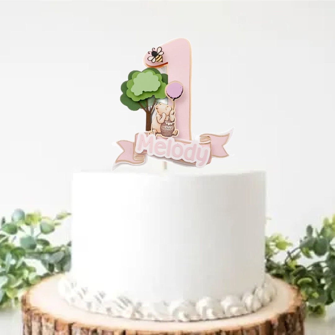 Winnie the Pooh Birthday Cake Topper/cake Smash/photo Prop