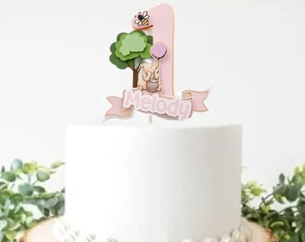 Winnie pooh Cake Smash Cake Topper - Classic pooh Baby shower cake topper Classic Winnie the Pooh 1st Birthday Classic Pooh 1st Birthday