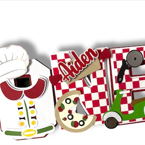 Pizza Italy Cardstock 3D RED letters,Italian Party Custom Party Banner, PIZZA Party Banner, Italian pizza Banner, Italy Birthday Decor