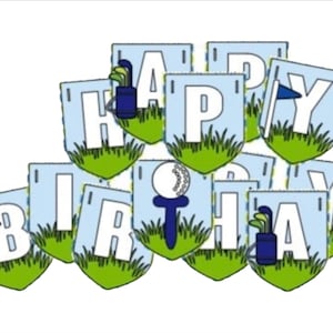 Golf Happy Birthday Banner.  Golf 1st birthday Party. Golf one banner. Golf par-tee. Hole in one party. Golf Backdrop sign.