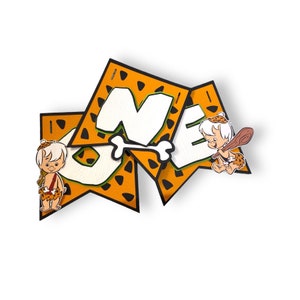 Bamm Bamm high chair banner - Bam Bam birthday decoration Bam Bam 1st birthday cake smash decor bam bam photo prop Yabba Dabba two birthday