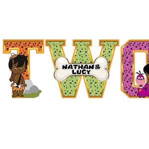 Afro American Pebble Bam Bam birthday, Flintstone party supplies, Flintstone birthday, Pebbles 1st birthday, Pebbles birthday decorations