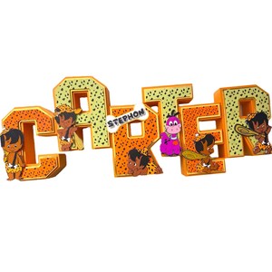 African American Bam bam 3D letter, Bambam Birthday, Stone Family birthday, Flintstones birthday decor, Bam Bam party decorations