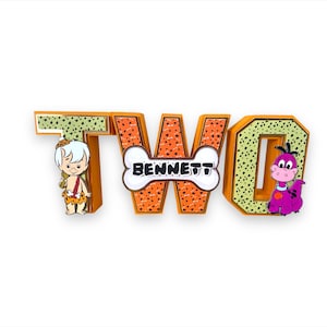 Bam bam 3D letter, Bambam Birthday, Stone Family birthday, Flintstones birthday decor, Bam Bam party decorations