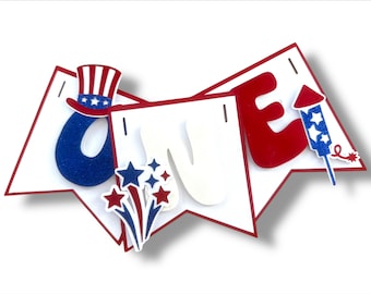 American 1st Birthday High Chair Banner, July 4th Decor