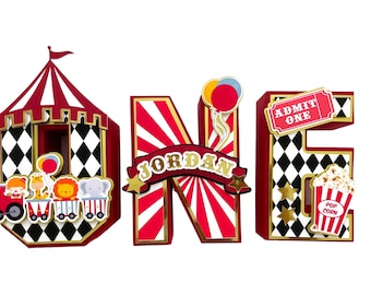 Circus 3D Letters decoration, Carnival Theme Party Decoration, Vintage carnival birthday, Carnival birthday decoration, Carnival theme party