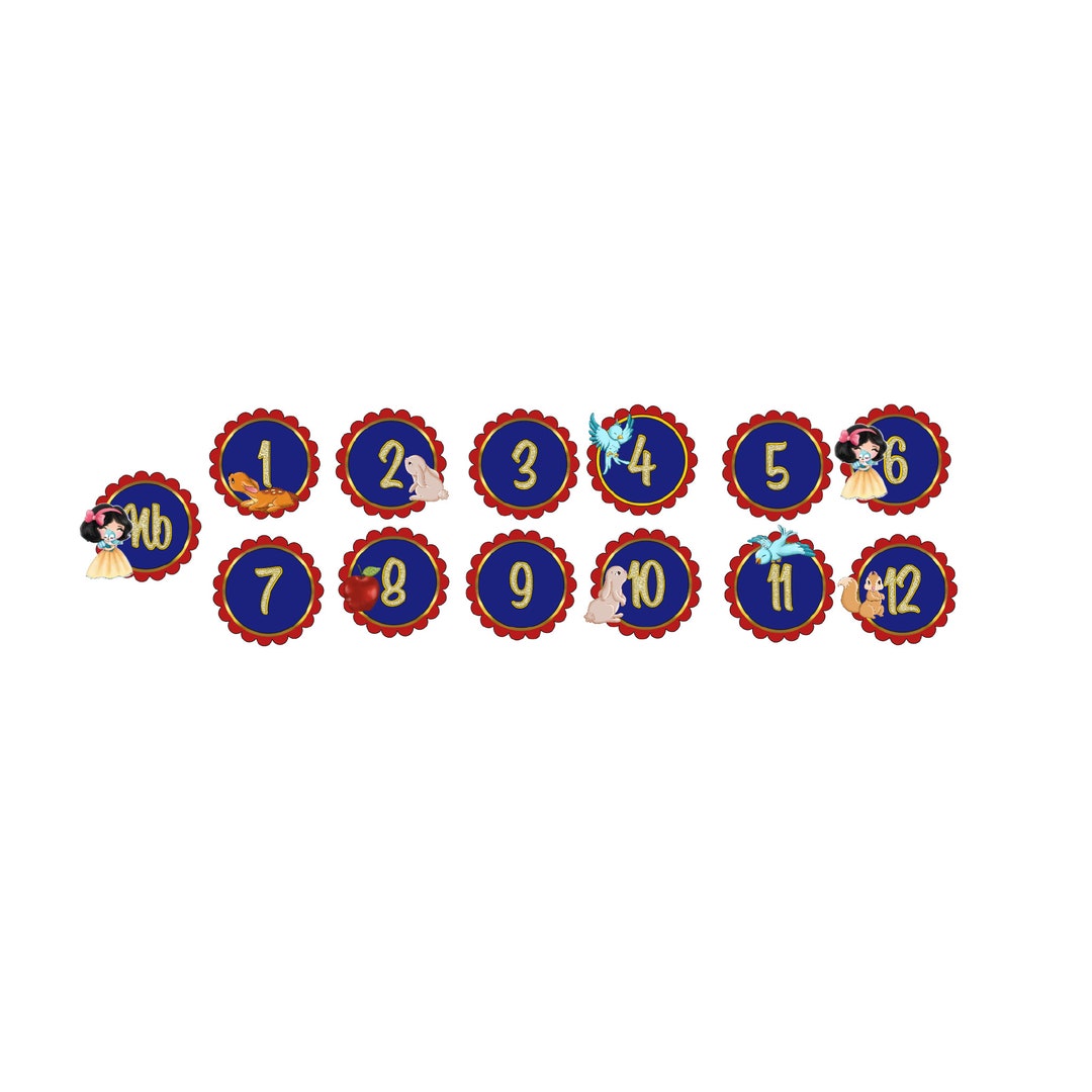 Snow White Milestone Banner Fairest Maiden Monthly Milestone Etsy