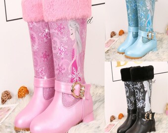 Elsa Princess New Plüsch Warme Baby Kleinkind Stiefel Mode Kind Schnee Stiefel Schuhe Für Jungen Mädchen Winter Schuhe Kinder Frozen Boots