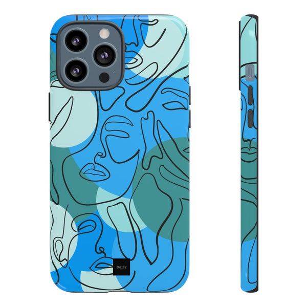 Linie Kunst iPhone 13, iPhone 13 pro, iPhone 13 Pro Max Hülle iPhone 12 Pro, Iphone 12, Iphone 11 Pro, Iphone 11, Samsung Galaxy S2