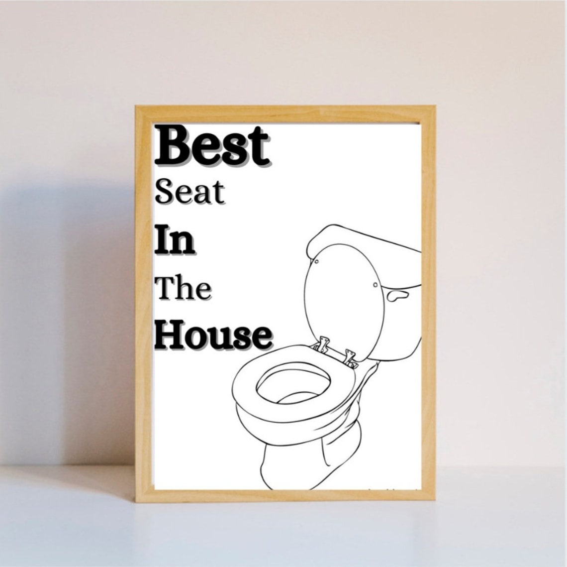 Funny Bathroom Print Canvas Print Wall Art Instant | Etsy