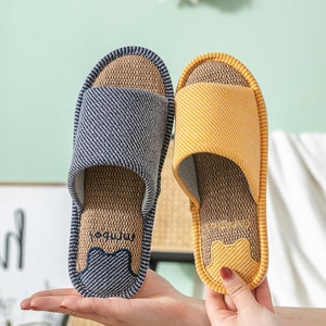 Japan Summer Slippers Slides Unisex Linen Slippers Slides - Etsy